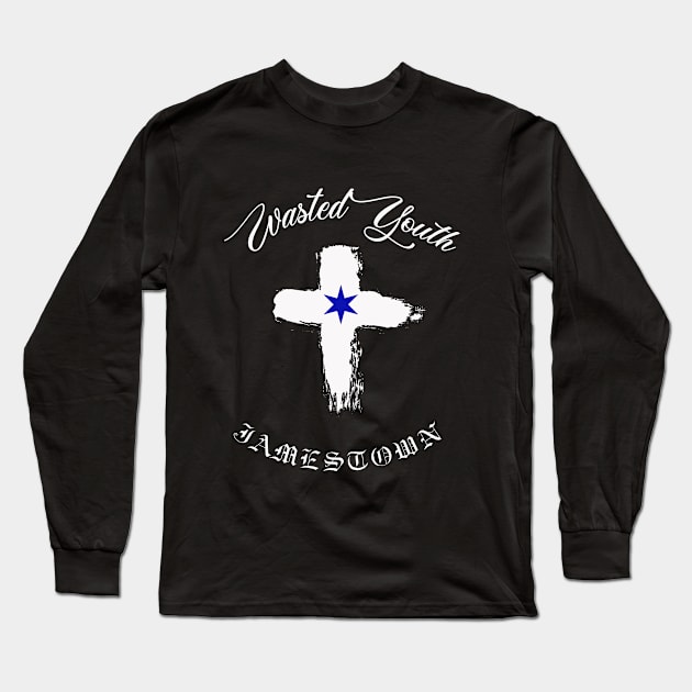 wasted Cross Long Sleeve T-Shirt by JamesTownChicago